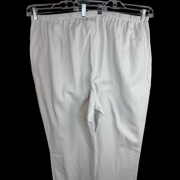 Lands' End Plus 3X/P‎ (24W-26W) 100% Cotton Lounge Pants Beige Elastic Waist - Picture 7 of 13